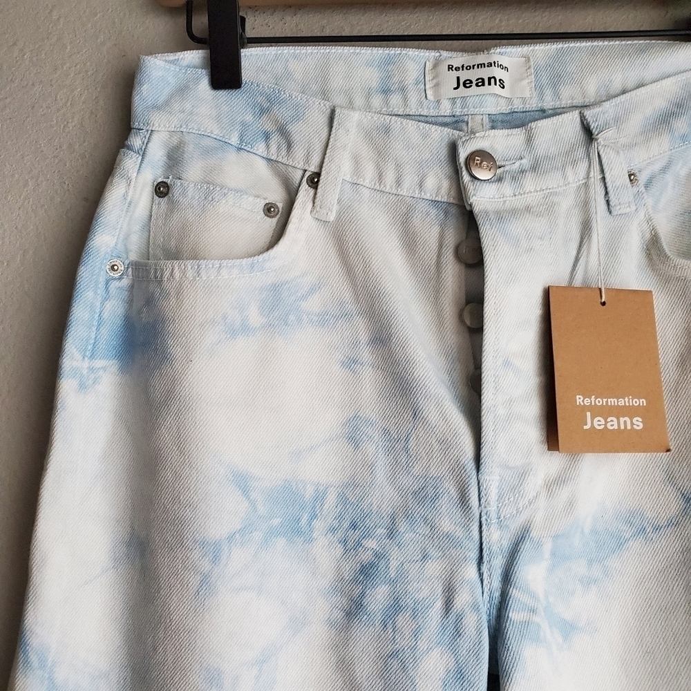 Reformation Fawcett in Tie Dye size 28 NWT - Picture 5 of 9